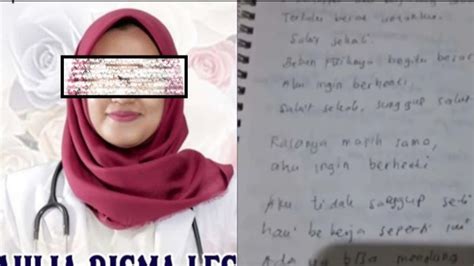 Bikin Merinding Begini Isi Pesan Suara Dokter Aulia Risma Yang Bunuh