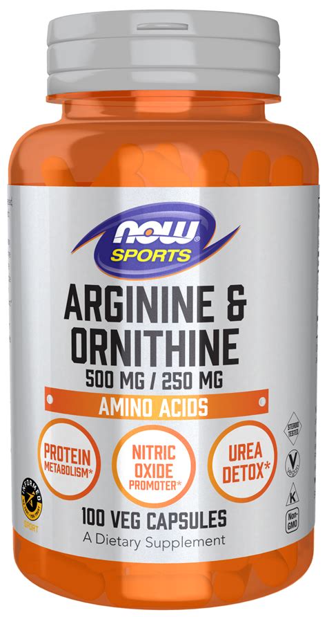 Arginine Citrulline 500 Mg 250 Mg Veg Capsules NOW Foods