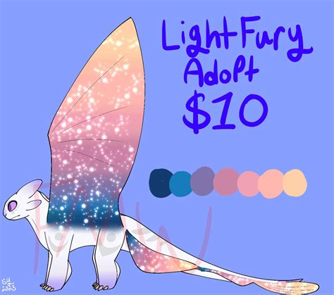 Light Fury Adopt Closed By Feildmarshallwolf On Deviantart