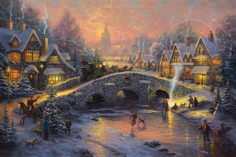 Christmas Landscape Painting at PaintingValley.com | Explore collection ...