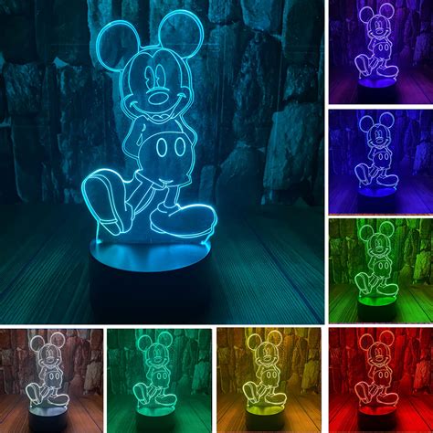 Buy Mickey Mouse Minnie Mice Mouse Toys 3D LED Acrylic Night Light With