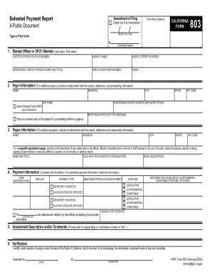 2022 2025 CA FPPC Form 803 Fill Online Printable Fillable Blank