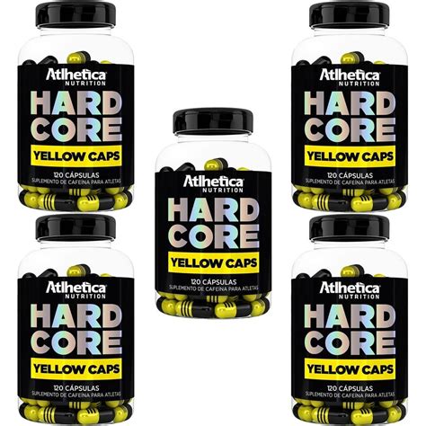 Kit 5X Hardcore Yellow Caps Hardcore Series 120 Cápsulas 420mg