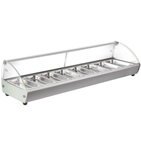 NSF In Countertop Heated Display Case Pan Countertop Hot Food Display Warmer Display