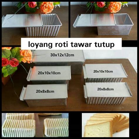 Jual Loyang Roti Tawar Persegi Tawar Tutup Sliding Geser Shopee Indonesia