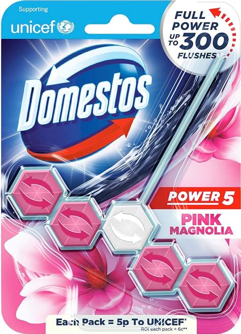 Domestos Power Pink Magnolia Toilet Blocks That Clean At Full Power