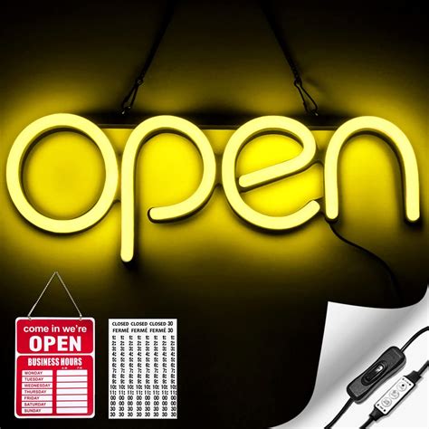 Flashing Led Neon Open Sign Light For Business With On And Off Switch Lightweight