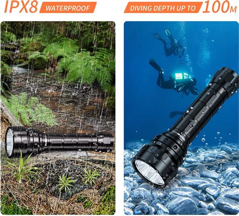 Wurkkos DL61 Powerful Bright Diving Flashlight 7000lm 6 XPL2 Dual