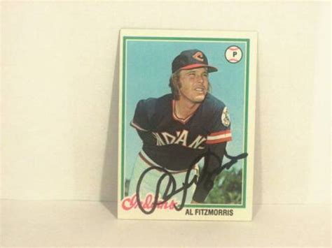 Al Fitzmorris Autographed Topps Baseball Card Ebay