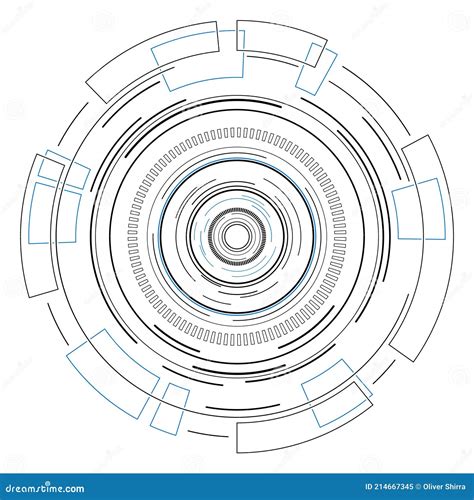 Abstract Technology Circle Shape Vector Concept Stock Vector