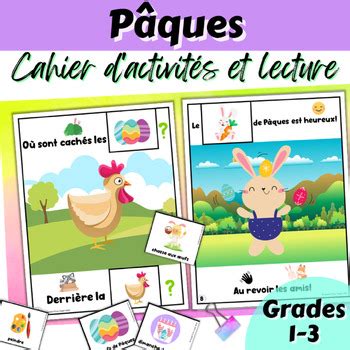 P Ques French Easter Writing Workbook Emergent Reader Audio Word Wall