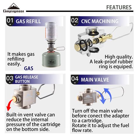 Camping Moon Campingmoon Outdoor Butane Gas Refill Adapter Gas Saver Plus Nozzle