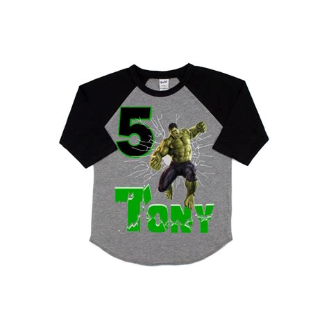 Hulk Birthday Shirt Incredible Hulk Name Shirt - Etsy