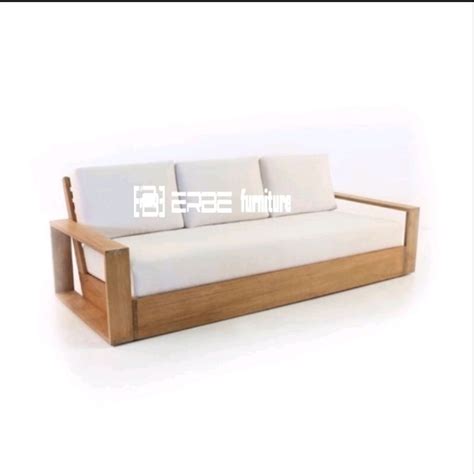 Jual Bangku Sofa Dudukan Minimalis Panjang Kayu Jati Shopee Indonesia