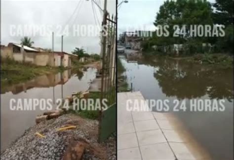 V Deo Moradores Pedem Solu O Para Rua Que Alaga Campos Horas