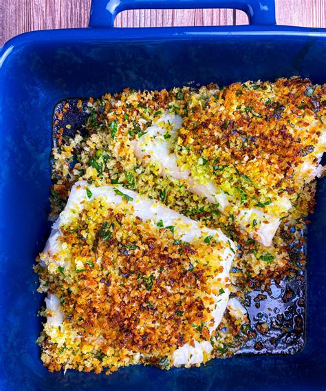 Baked Cod With Lemon Parsley Panko Tastefully Grace