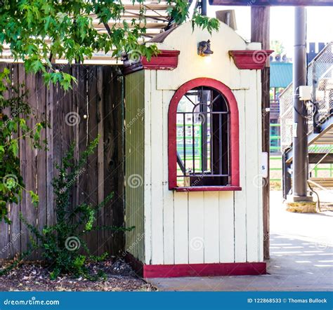 Old Wooden Ticket Admission Booth Stock Image Image Of Posts