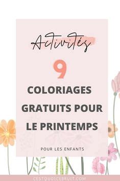 Coloriages Imprimer Gratuitement Pour Le Printemps Offrez Vos