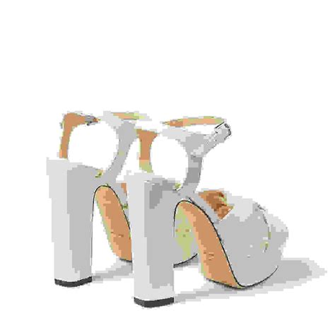 HELOISE 120 Latte Nappa Leather Platform Sandals Summer Collection