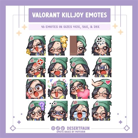 Valorant Killjoy Emotes Twitch Discord Youtube Etsy