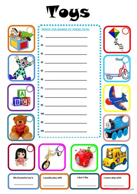 Toys English Esl Worksheets Pdf And Doc