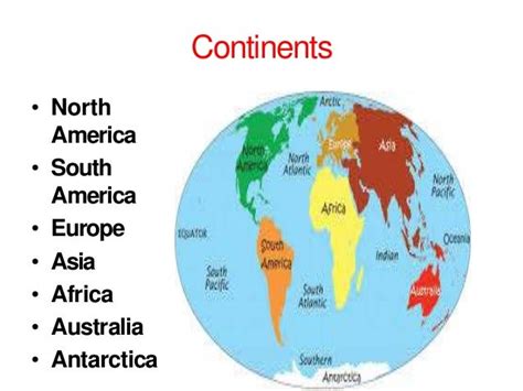 Major domains of the earth