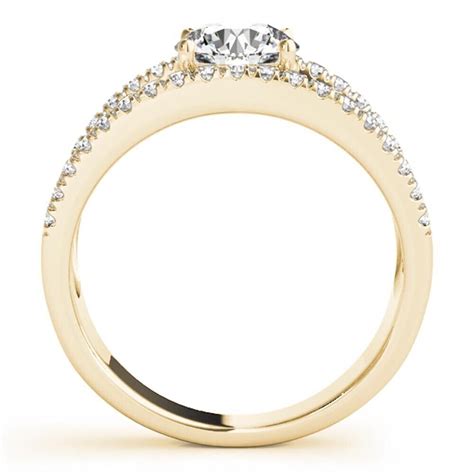 Bague de mariage en or jaune massif 18 carats 1 carat certifié IGI