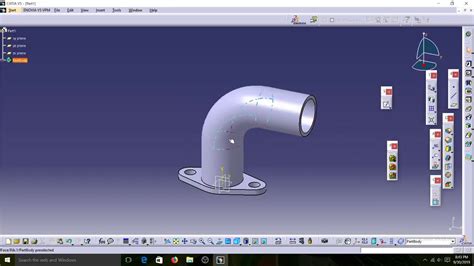 Elbow Pipe Design Using Catia V5 Catia Tutorial Youtube