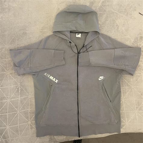 Nike Mens Grey Hoodie Depop