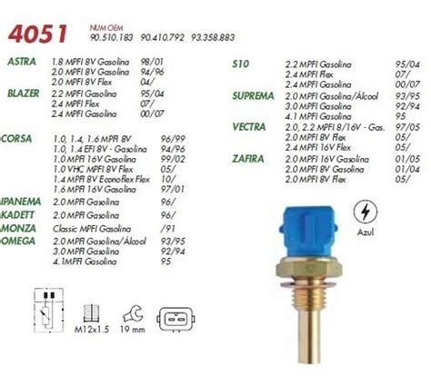 Plug Eletronico Sensor Temperatura Agua Accent 96 A 98 Alfa 155 92