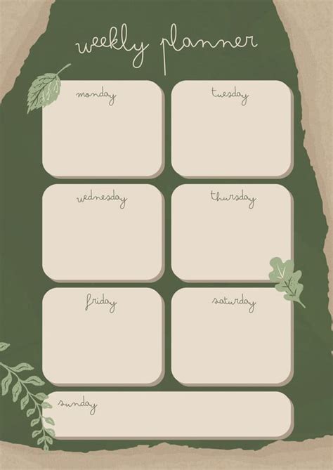 Free Custom Printable Aesthetic Planner Templates Canva