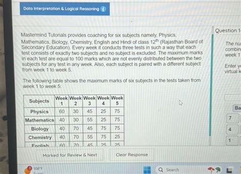 Data Interpretation Logical Reasoning I Studyx