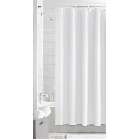 White Fabric Shower Curtain 70 X 72 Mainstays Classic Waffle Weave