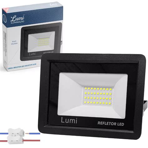 Kit Lumin Ria Holofote Refletor Super Led W Bivolt Lumi Pronta