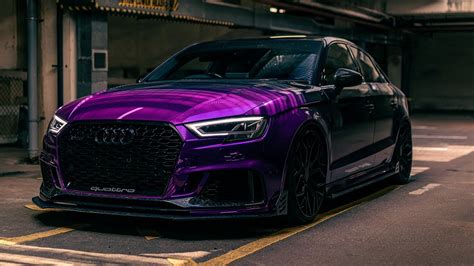 AUDI RS3 Cinematic Wrap Chrome Purple FADE EOS R Sigma 35 1 4 ART