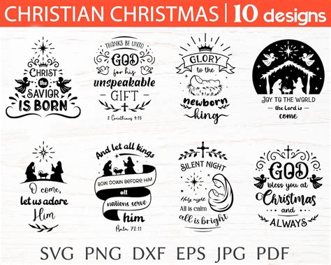 Christian Christmas Svg Bundle Nativity Svg Cut File For Cricut Bible