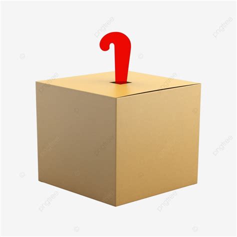 Box With Question Mark 3d Illustration Answer 3d Question PNG