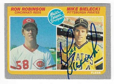 MIKE BIELECKI 1985 FLEER AUTOGRAPHED SIGNED 650 PITTSBURGH PIRATES EBay