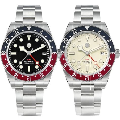 San Martin Sn G Gmt Automatic Stainless Steel Mm Men S Sport