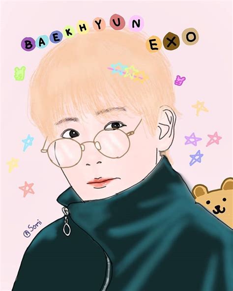 FANART BY SOMI Di Instagram My Cutie Baekhyunee Exo Baekhyun