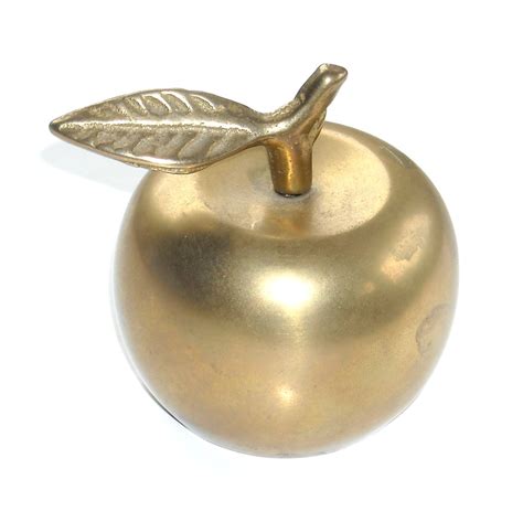 Apple Shape Solid Brass Vintage Teachers Bell