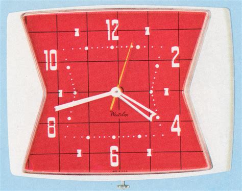 Westclox Zest Electric Wall White Case Red Dial Wall Clock Document