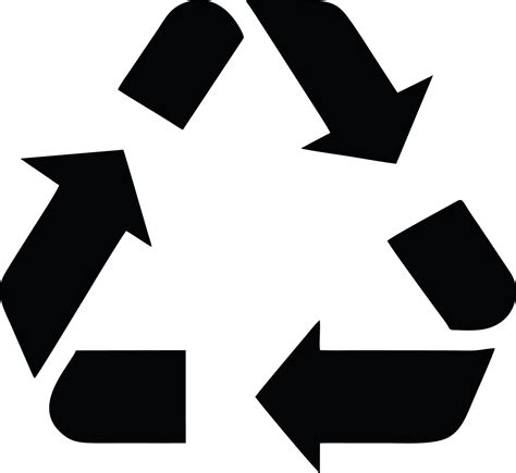 Trash Icon Recycle Icon Black Silhouette Recycle Symbol Design