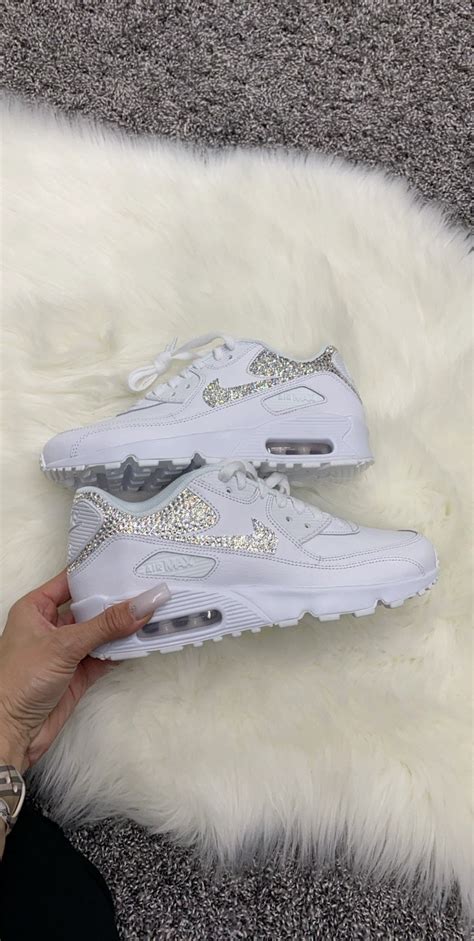 Womens Air Max 90 With Swarvoski Crystals Custom Air Max 90 Etsy