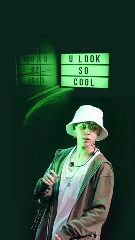 Jimin Park Jimin Green Neon Jimin Wallpaper Bts Aesthetic