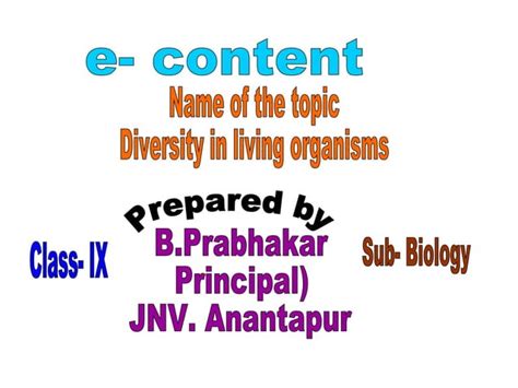 Diversityinlivingorganisms Ppt Ppt