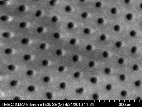 Cross Sectional Sem Image Of Aao Nano Porous Membrane Using Ha And