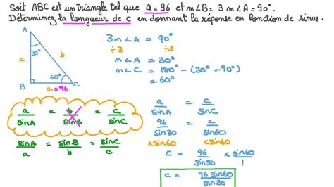 Vid O Question Utilisation De La Loi Des Sinus Pour Exprimer Une