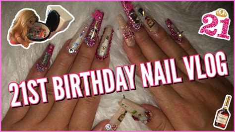 21st Bday Nail Vlog ♡ Come With Me To Get My Nails Done For 10 Hrs Lol The Struggle Youtube