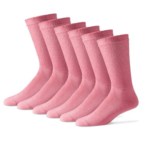 Sole Pleasers Diabetic Crew Socks 12 Pair Pack